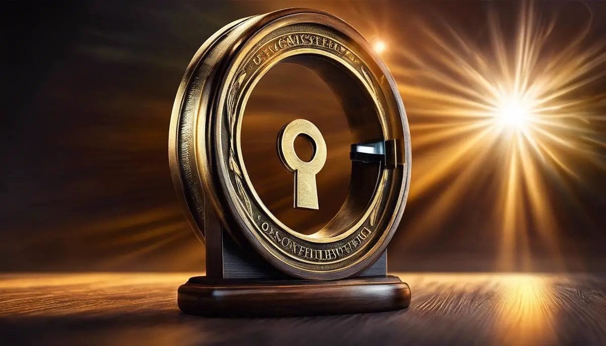 An image representing the unlocking of powerful potentials in employee benefits, showing a bright light and keyhole.